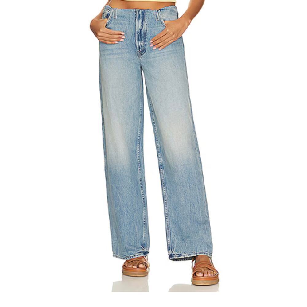 MOTHER Light Blue Wide Leg Jeans